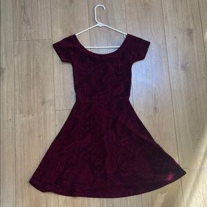 Miss Selfridge Deep Red Patterned Dress